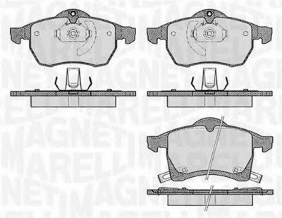 MAGNETI MARELLI 363916060523 -  Комплект тормозных колодок, дисковый тормоз